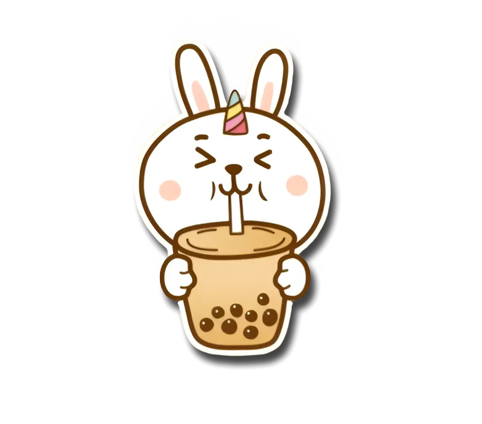 Tea bunny sticker 