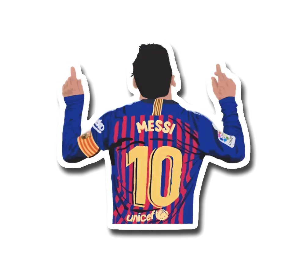 Messi Sky Celebration Sticker