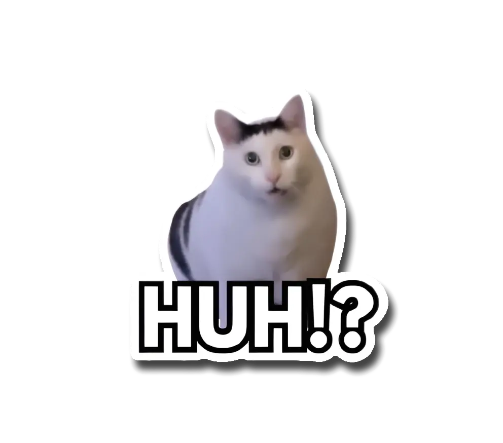 Huh Cat Sticker