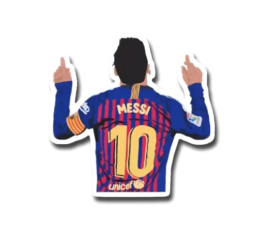 Messi Sky Celebration Sticker