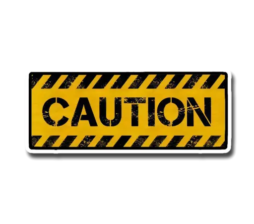 Caution Sign Sticker
